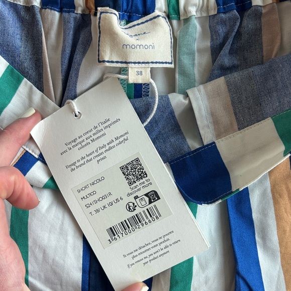 NWT Sézane x Momonì Nicolo Shorts in Multico Size 38/6 - Picture 7 of 7